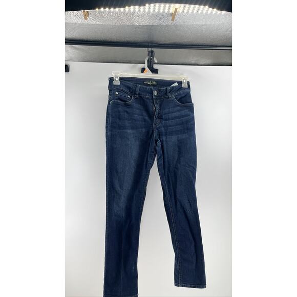 Riders by Lee Women's Dark Wash Curvy Skinny Mid Rise Jeans SZ 10P - Picture 1 of 4